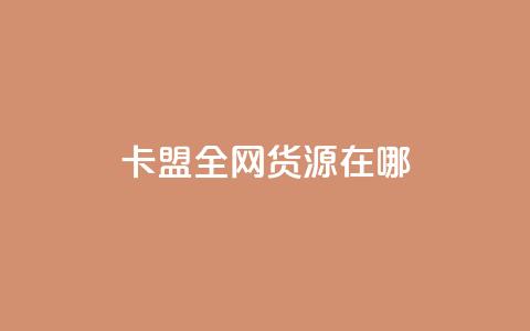 卡盟全网货源在哪 - 全网卡盟货源获取途径解析~ 第1张 卡盟全网货源在哪 - 全网卡盟货源获取途径解析~ 第1张