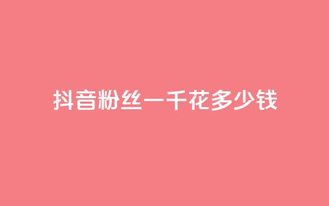 抖音粉丝一千花多少钱 - 购买一千个抖音粉丝的价格! 第1张 抖音粉丝一千花多少钱 - 购买一千个抖音粉丝的价格! 第1张