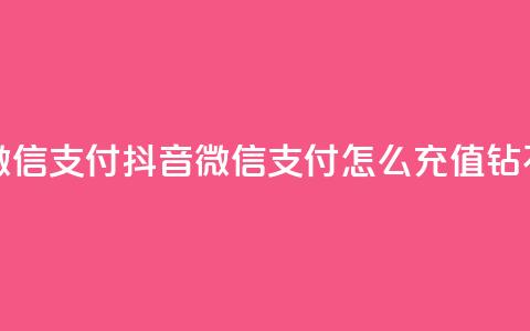 抖音怎么充值钻石用微信支付 - 抖音微信支付怎么充值钻石?实操教程分享!~ 第1张 抖音怎么充值钻石用微信支付 - 抖音微信支付怎么充值钻石?实操教程分享!~ 第1张