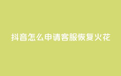抖音怎么申请客服恢复火花 - 如何有效申请抖音客服恢复服务! 第1张 抖音怎么申请客服恢复火花 - 如何有效申请抖音客服恢复服务! 第1张