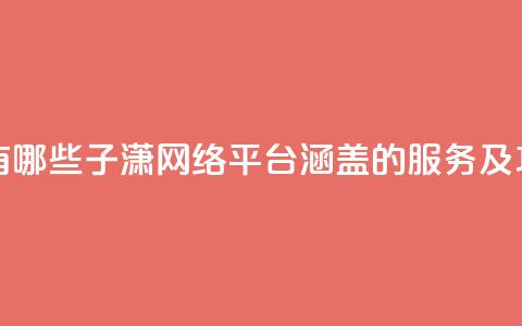 子潇网络平台有哪些 - 子潇网络平台:涵盖的服务及功能一览! 第1张 子潇网络平台有哪些 - 子潇网络平台:涵盖的服务及功能一览! 第1张