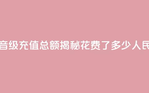 抖音58级充值总额揭秘:花费了多少人民币 第1张 抖音58级充值总额揭秘:花费了多少人民币 第1张
