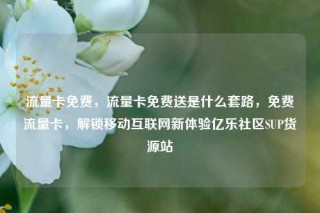 流量卡免费，流量卡免费送是什么套路，免费流量卡，解锁移动互联网新体验亿乐社区SUP货源站