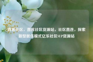 直客社区，直客社区货源站，社区直连，探索新型居住模式亿乐社区SUP货源站