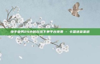 快手业务24小时在线下单平台免费 - 卡盟进货渠道