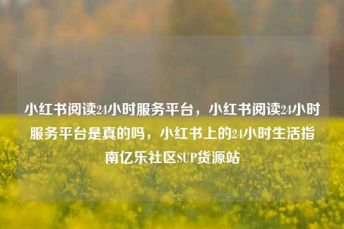 小红书阅读24小时服务平台，小红书阅读24小时服务平台是真的吗	，小红书上的24小时生活指南亿乐社区SUP货源站  第1张