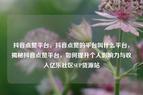 抖音点赞平台	，抖音点赞的平台叫什么平台，揭秘抖音点赞平台，如何提升个人影响力与收入亿乐社区SUP货源站  第1张
