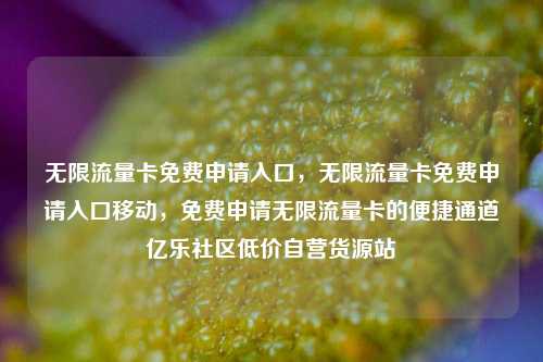 无限流量卡免费申请入口	，无限流量卡免费申请入口移动，免费申请无限流量卡的便捷通道亿乐社区低价自营货源站  第1张