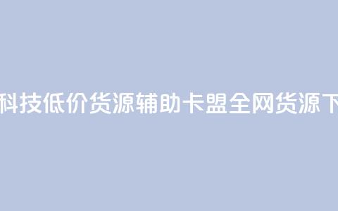 全网科技低价货源辅助 - 卡盟全网货源  第1张