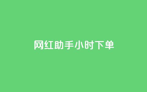 网红助手24小时下单,ks在线业务 - 卡盟抖音 ks便宜的下单平台  第1张