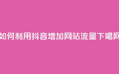 如何利用抖音增加网站流量  第1张