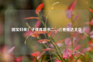 国宝归来！子弹库帛书二、三卷抵达北京