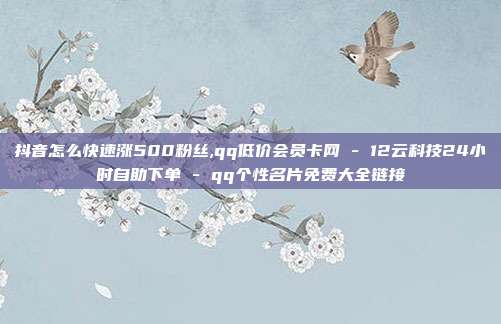 抖音怎么快速涨500粉丝,qq低价会员卡网 - 12云科技24小时自助下单 qq个性名片免费大全链接  第1张