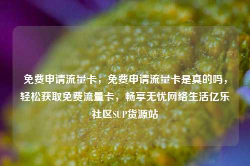 免费申请流量卡，免费申请流量卡是真的吗，轻松获取免费流量卡，畅享无忧网络生活亿乐社区SUP货源站  第1张