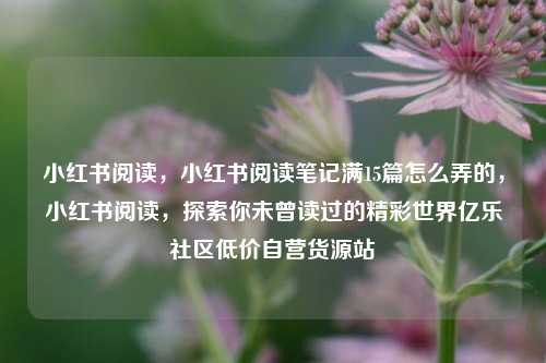 小红书阅读，小红书阅读笔记满15篇怎么弄的，小红书阅读	，探索你未曾读过的精彩世界亿乐社区低价自营货源站  第1张