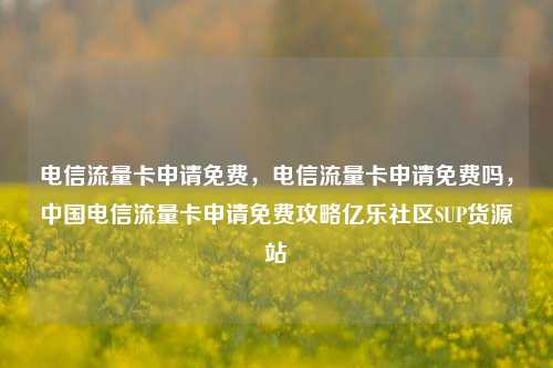 电信流量卡申请免费，电信流量卡申请免费吗，中国电信流量卡申请免费攻略亿乐社区SUP货源站  第1张